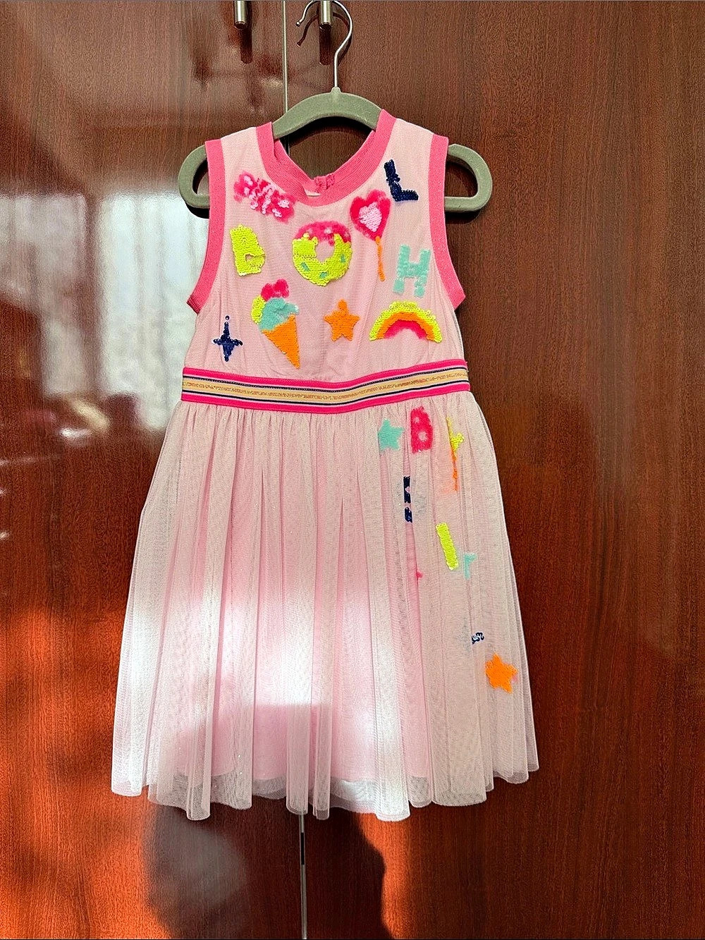 Catimini Girls Sequin Appliqué Pink Dress